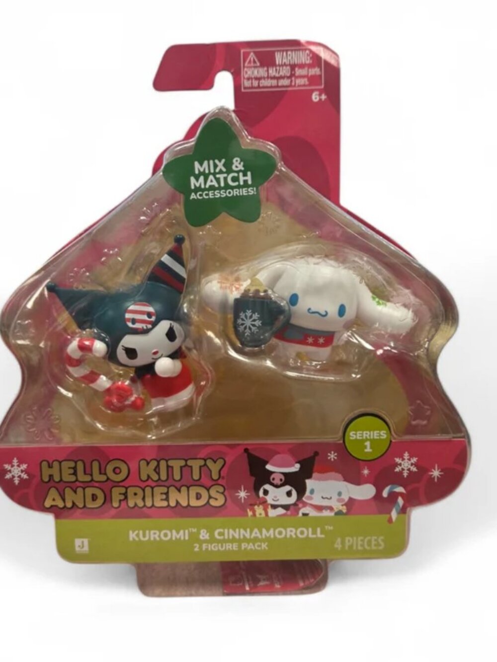 SANRIO Hello Kitty 2 Figure Pack Kuromi and Cinnamoroll Christmas Series 1 NEW